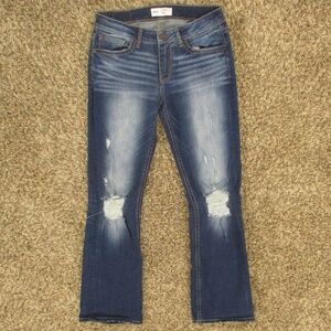 BKE Women's Boot Cut Jeans - Distressed Blue